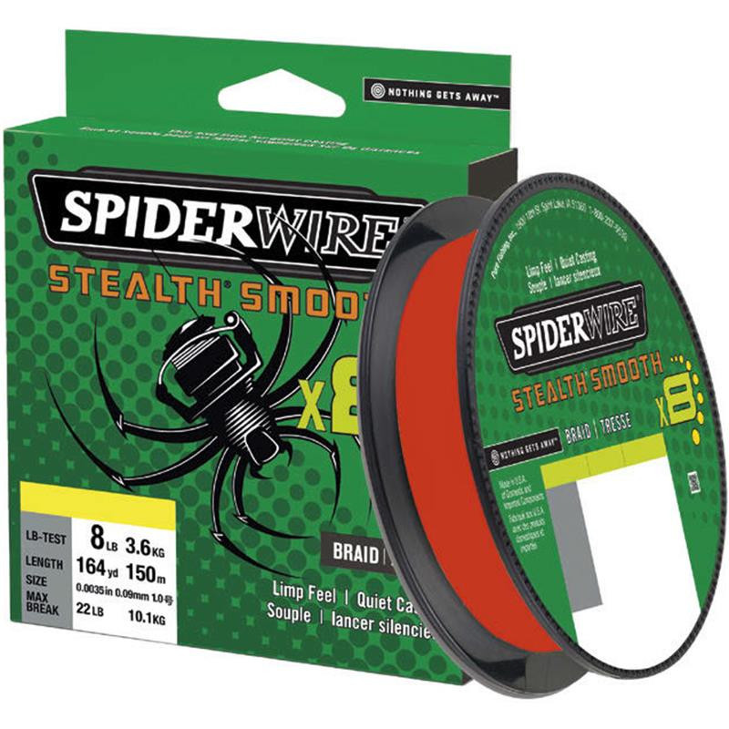 Tresse Spiderwire Stealth Smooth 8 Rouge 150M